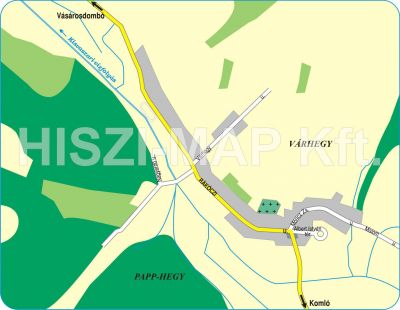 Kisvaszar térkép
