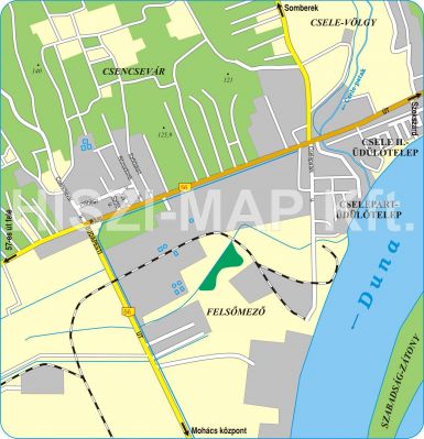 Mohács - Szőlőhegy térkép