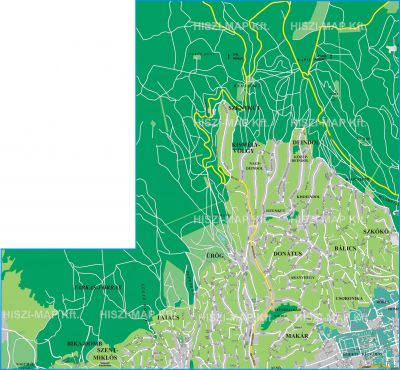 Pécs térkép - északnyugat 