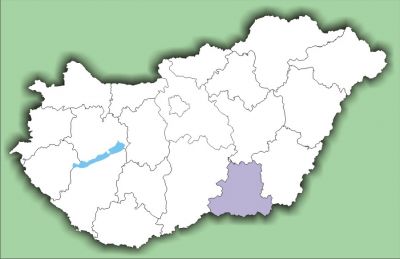 Csongrád megye áttekintő térkép