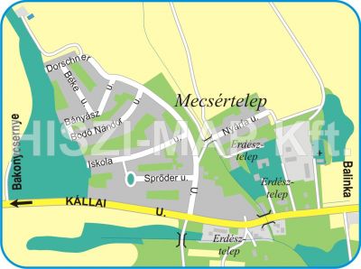 Balinka Mecsértelep térkép