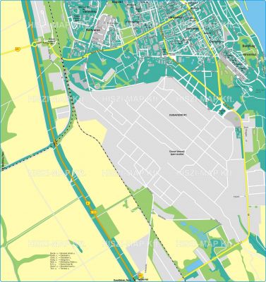 Dunaújváros térkép - dél
