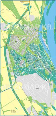 Dunaújváros térkép - tájoló