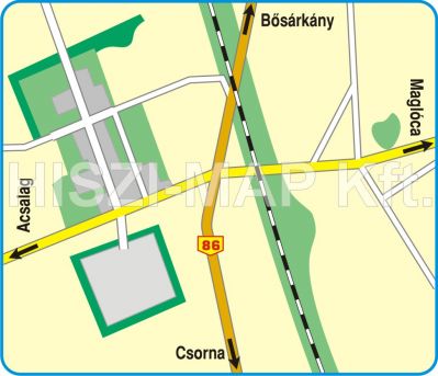 Csorna - Csatárimajor térkép