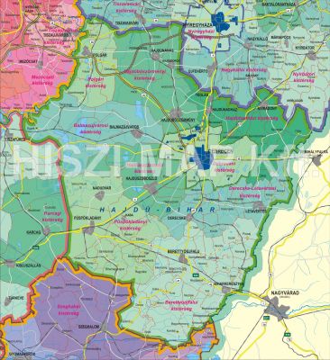 Hajdú-Bihar megye térkép