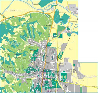 Szekszárd térkép - észak