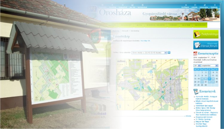 Kültéri tábla, falitérkép, digitális térkép, laminált térkép, információs tábla, településtérkép, térkép honlapra